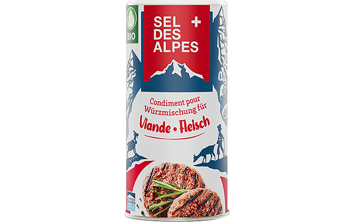 Schweizer Salinen Salz Würzmischung für Fleisch, Bio – 150 g