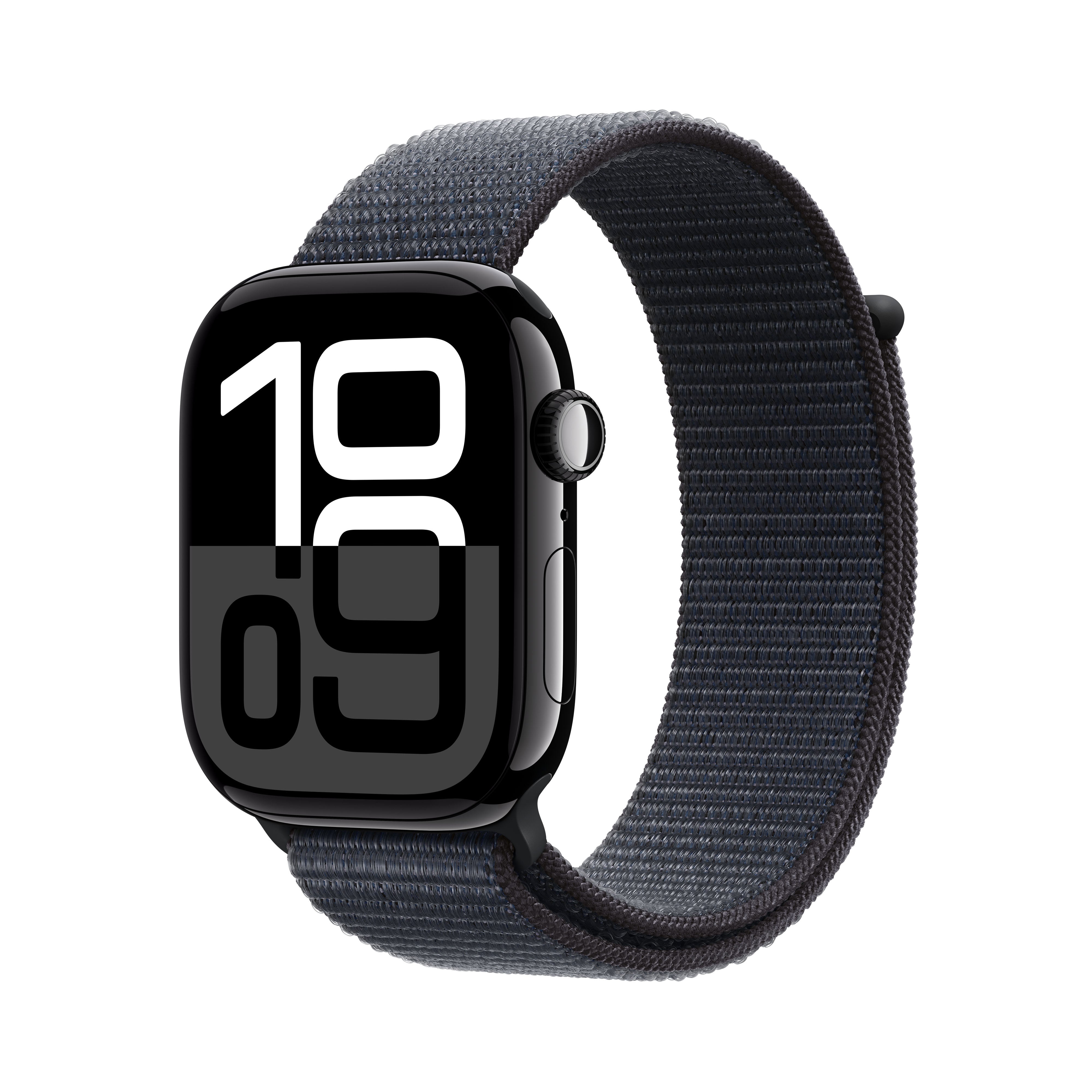 Apple Watch S10 – Smartwatch – 46 mm, LTE, OLED, 50 m, Jet Black Aluminium, Ink Sport Loop
