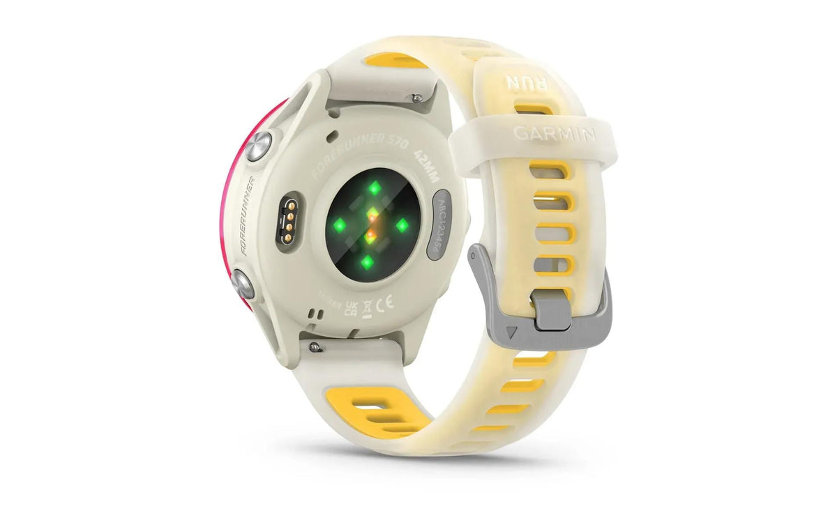 Garmin Forerunner 570 42 mm GPS – Aluminium, Sportarmband, Weiss, 50 m, für Android, iOS