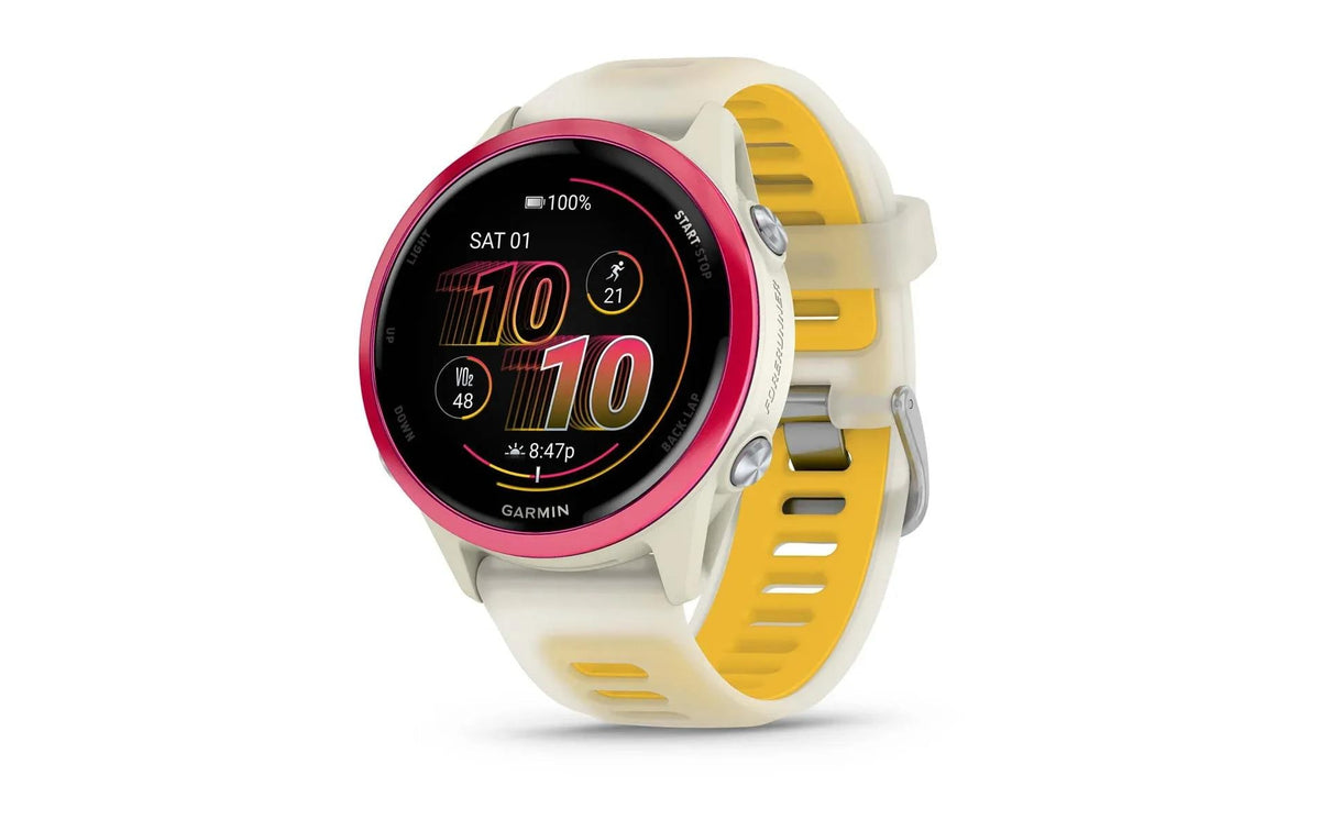 Garmin Forerunner 570 42 mm GPS – Aluminium, Sportarmband, Weiss, 50 m, für Android, iOS
