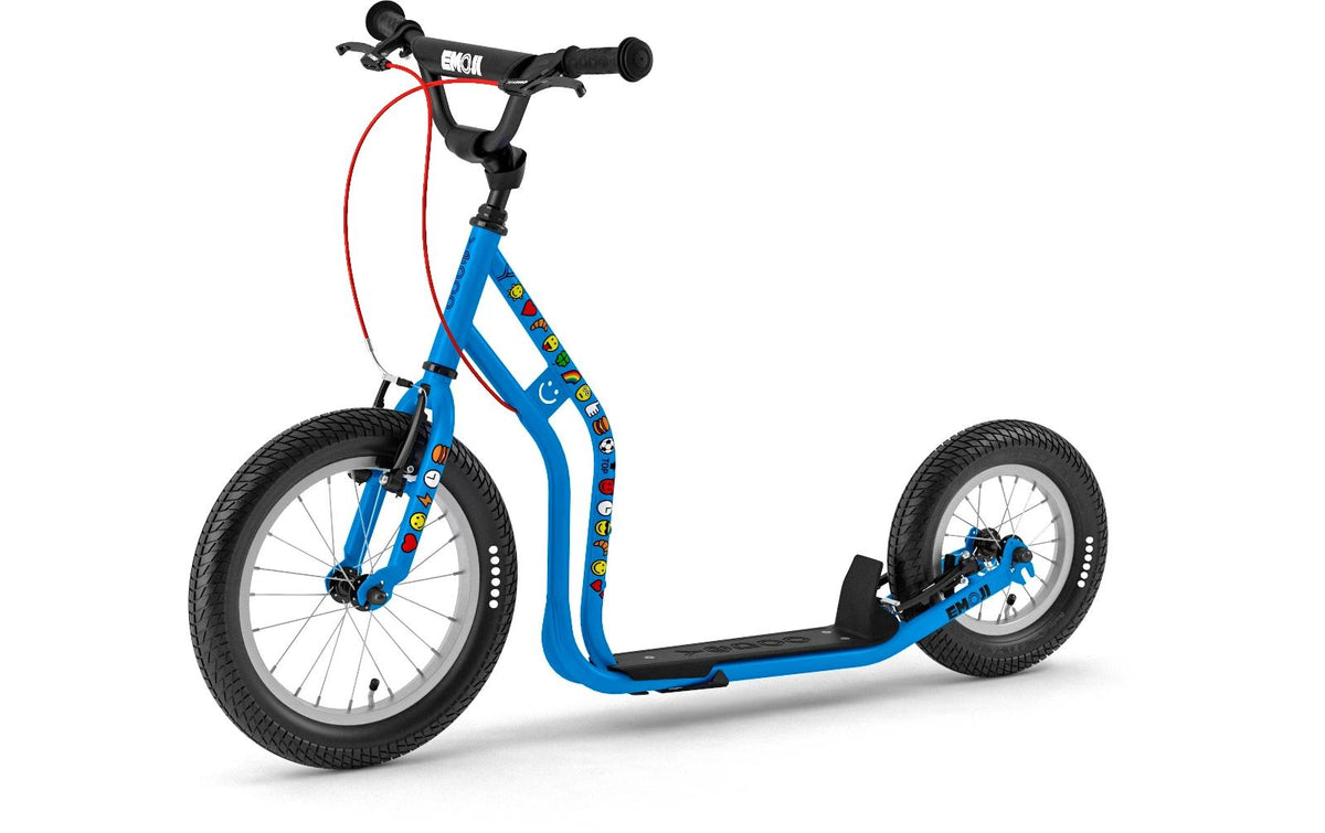 Yedoo Scooter – Lufträder, Handbremse – 56 × 82 × 123 cm – ab 6 Jahren – Stahl, Blau
