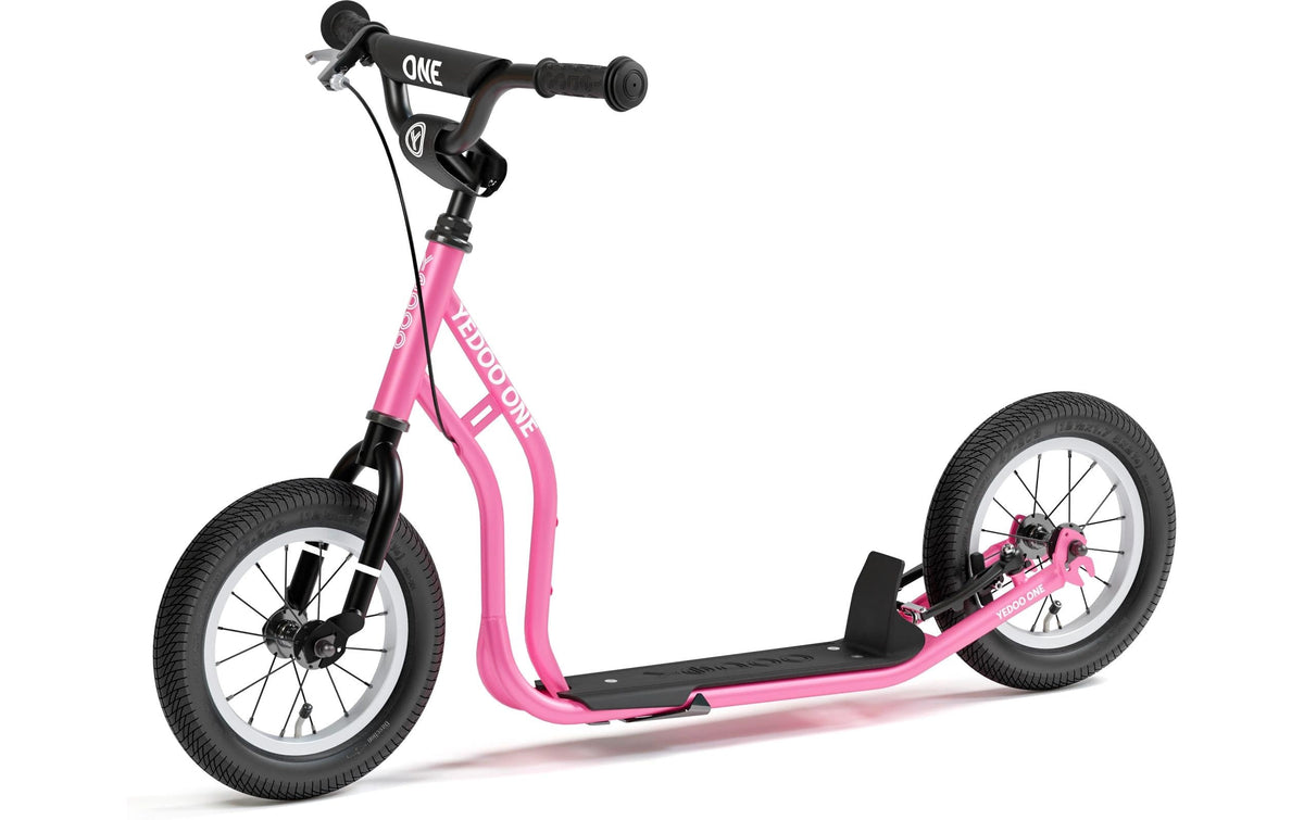 Yedoo Scooter One – Luftreifen, Handbremse, höhenverstellbarer Lenker, Ständer – 54 × 76 × 113 cm – ab 4 Jahren