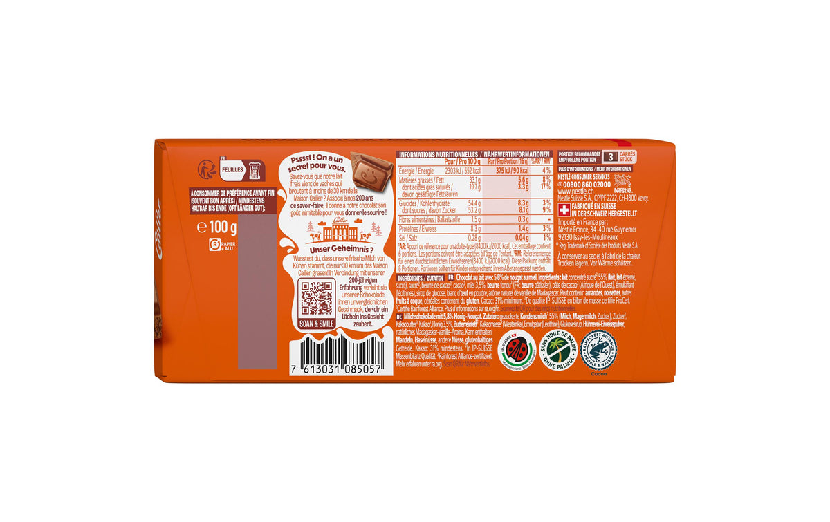 Cailler Rayon Schokolade – Milch – 100 g