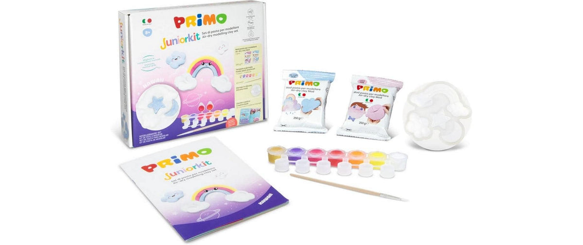Primo Juniorkit Kawaii – Modelliermasse-Set – 882 g – lufthärtend