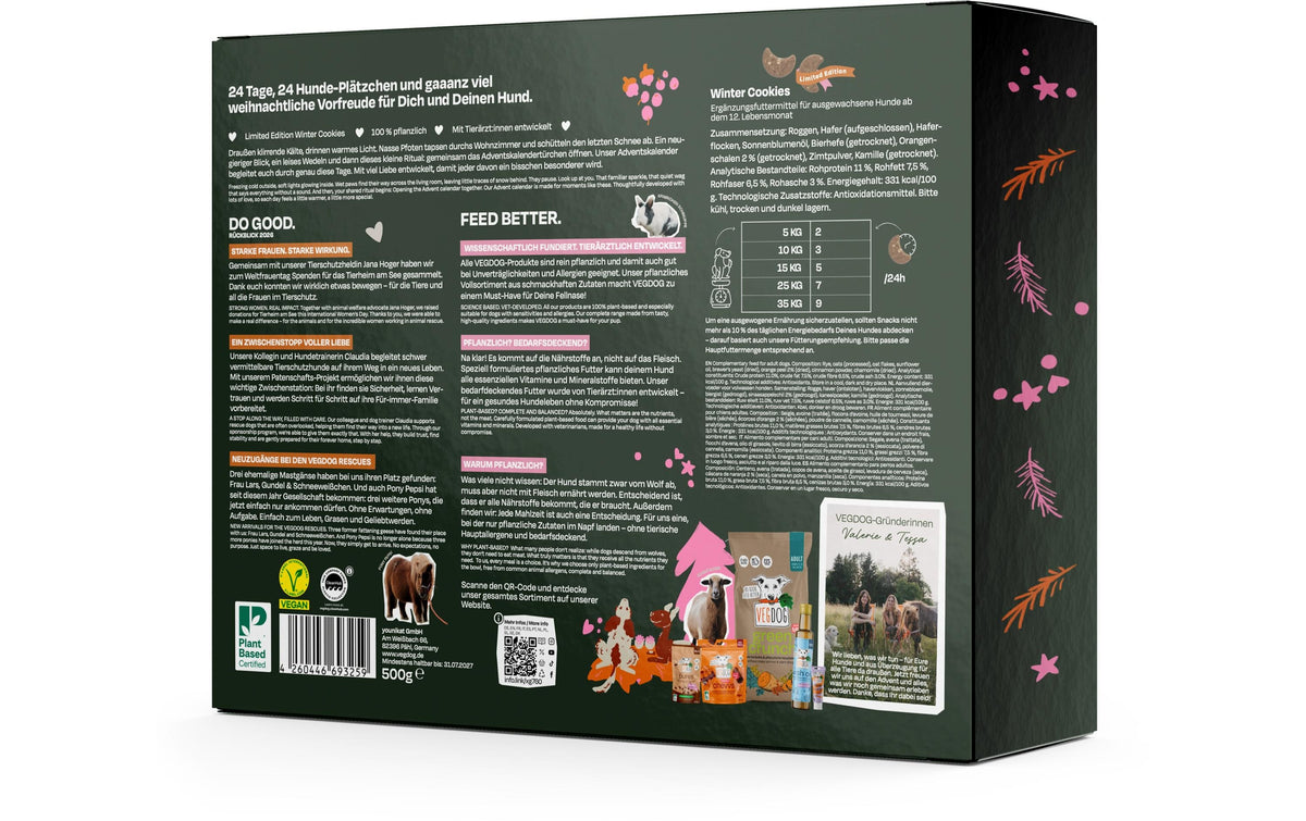 Vegdog Adventskalender 2026 – Hunde-Kalender, Weihnachten