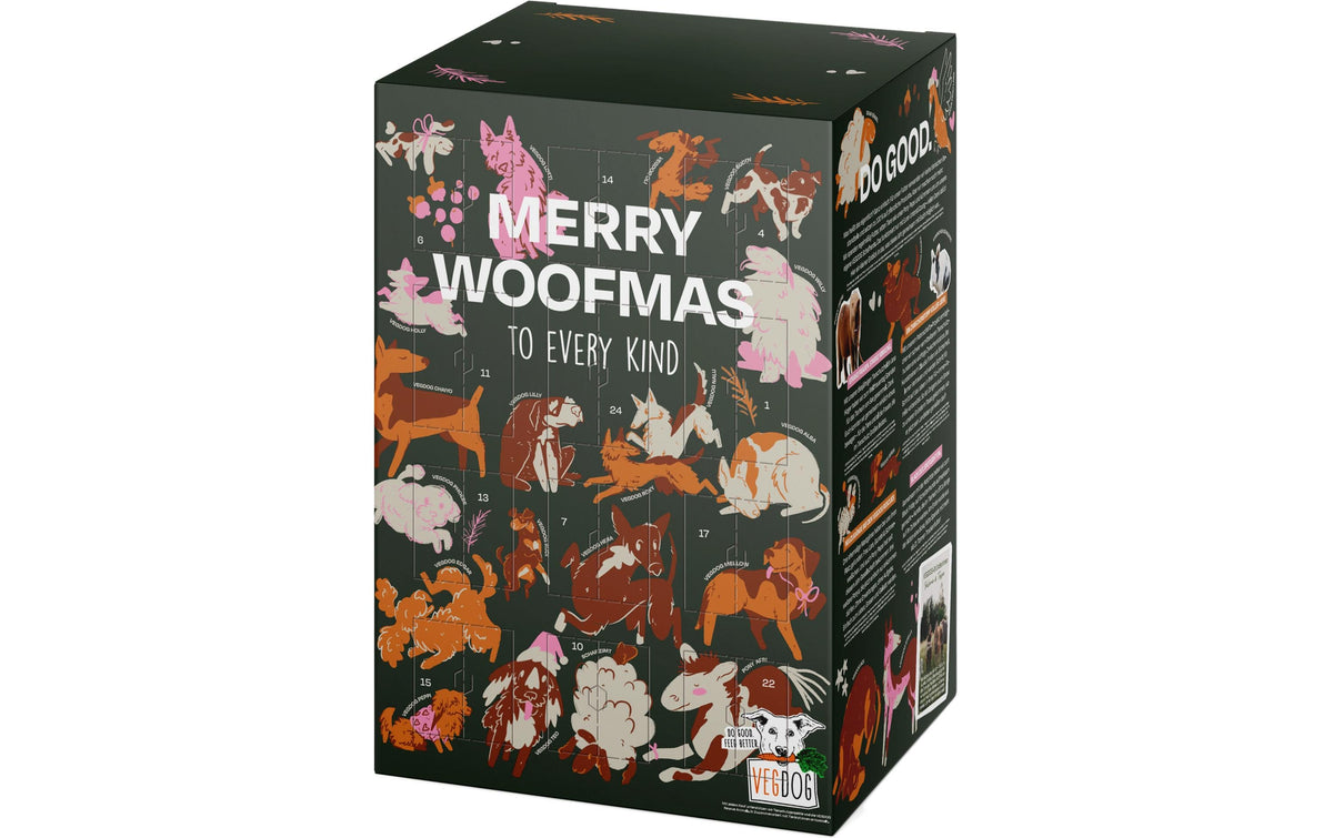 Vegdog Adventskalender – für Hunde, Weihnachten – Befüllt