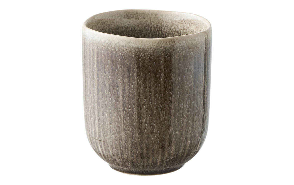 House Nordic Kaffeetasse – 4er Set, 360 ml, Ø 8 cm, H 9,5 cm, Keramik/Steinzeug, Grau