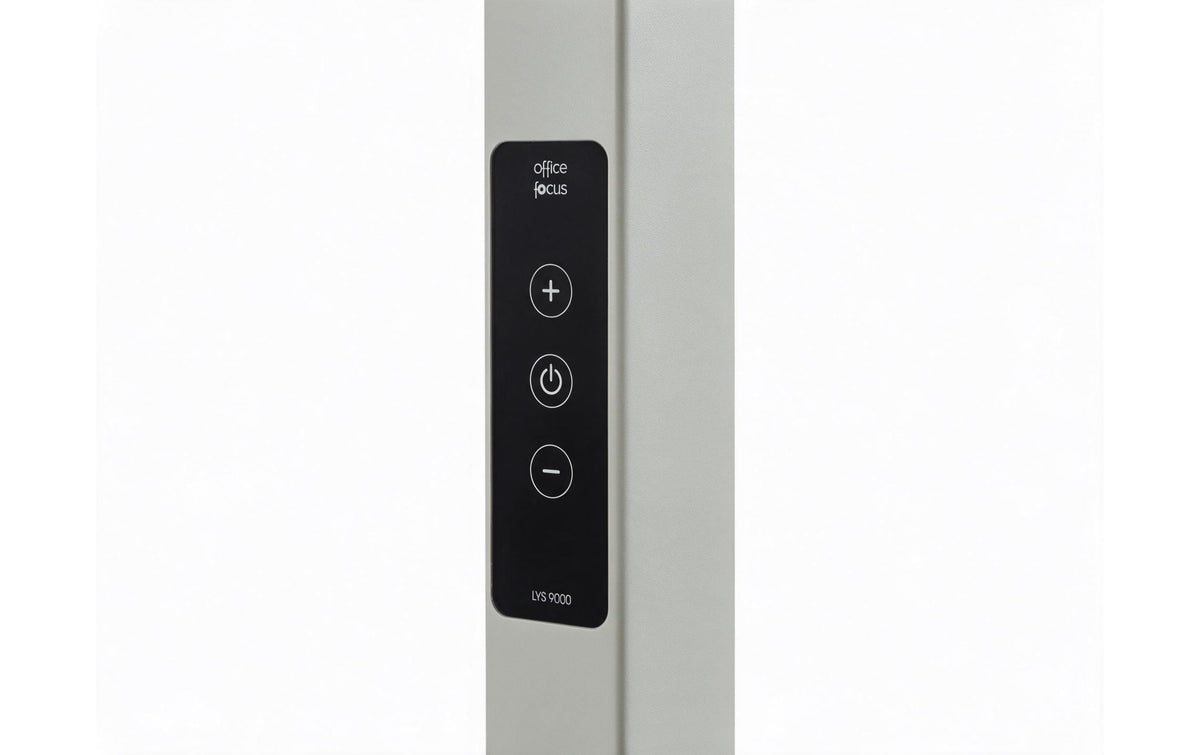 Office focus Stehleuchte LYS 9000 – 9000 lm, 4000 K, dimmbar, 197 cm – Grau
