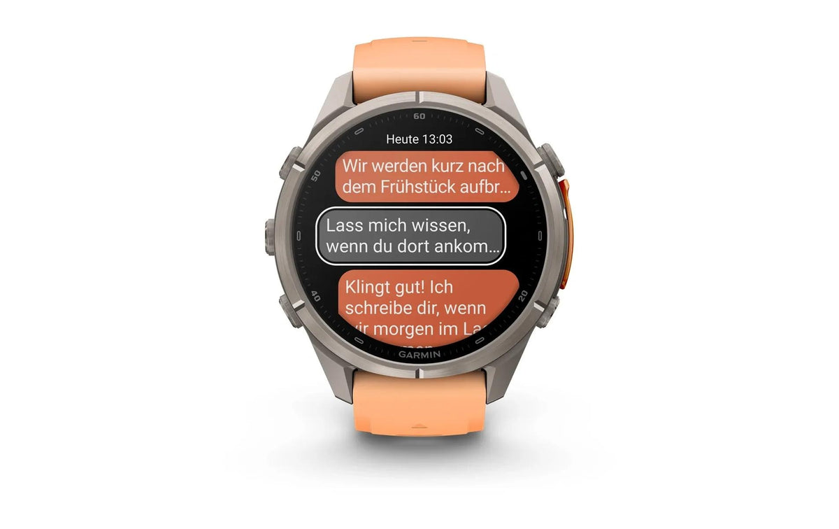 Garmin Fenix 9 Pro 43 mm GPS + Cellular – Titan, Shell Pink, 100 m, für Android, iPhone