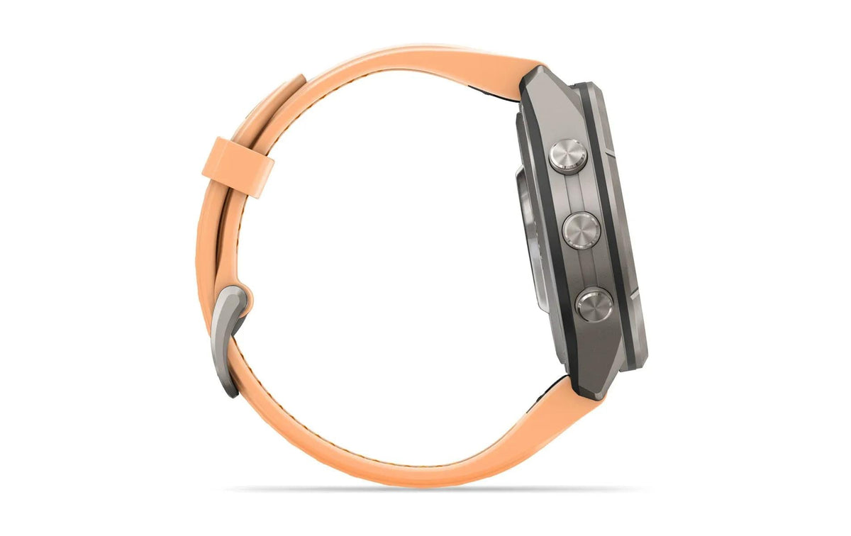 Garmin Fenix 9 Pro 43 mm GPS + Cellular – Titan, Shell Pink, 100 m, für Android, iPhone