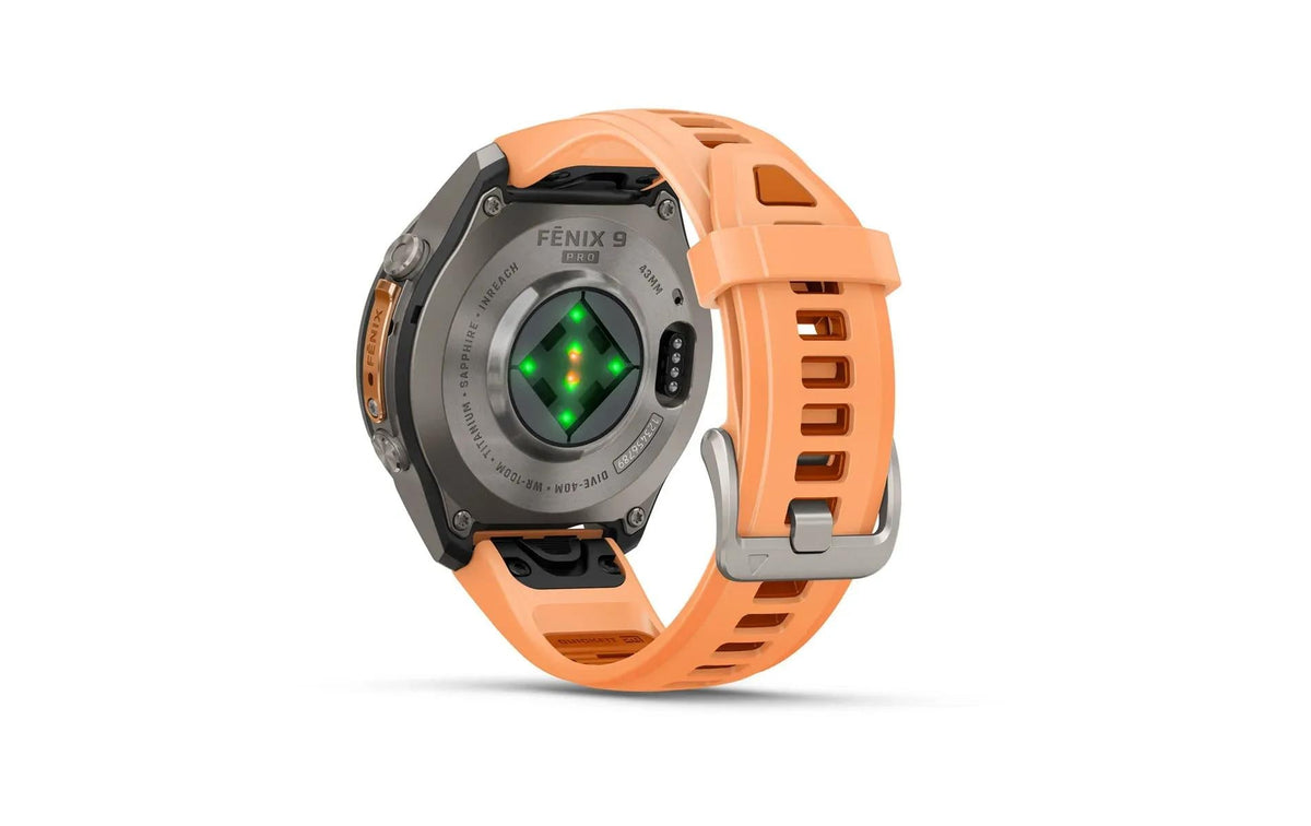 Garmin Fenix 9 Pro 43 mm GPS + Cellular – Titan, Shell Pink, 100 m, für Android, iPhone