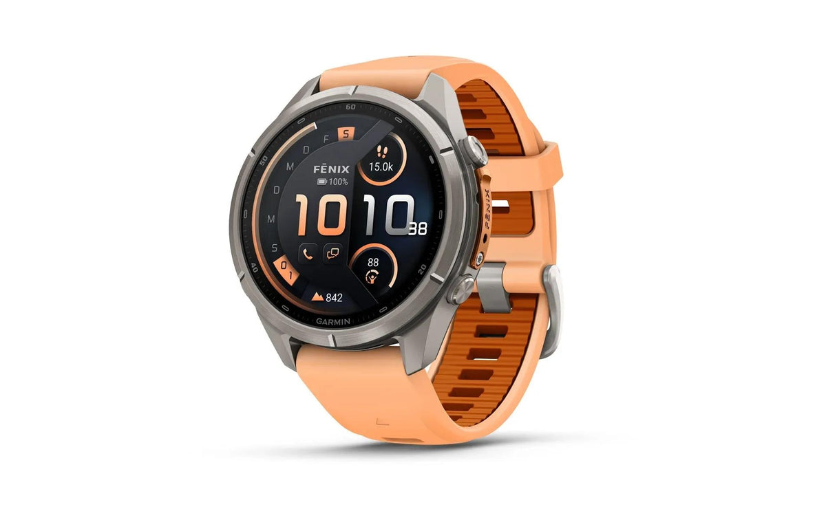 Garmin Fenix 9 Pro 43 mm GPS + Cellular – Titan, Shell Pink, 100 m, für Android, iPhone