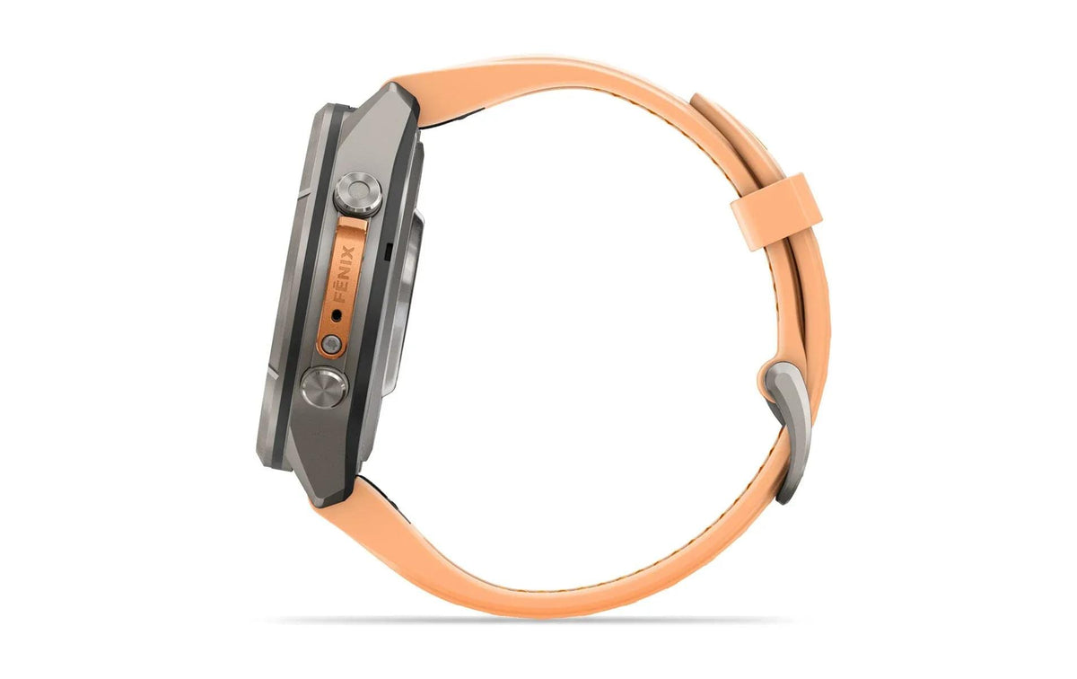 Garmin Fenix 9 Pro 43 mm GPS + Cellular – Titan, Shell Pink, 100 m, für Android, iPhone