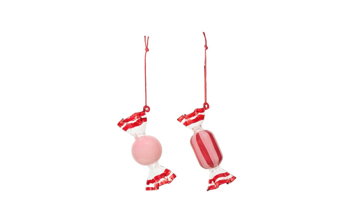 Broste Copenhagen Ornament-Aufhänger – Ø 3,7 × 9 cm – Glas, mehrfarbig
