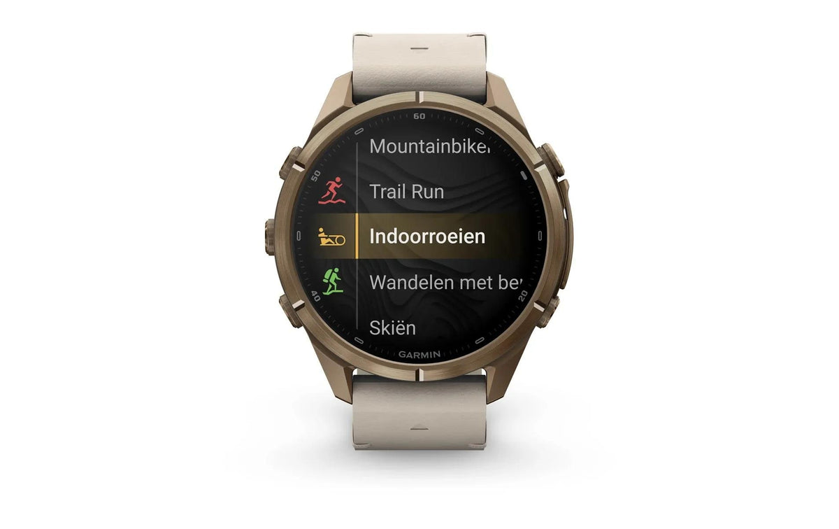 Garmin Fenix 9 Pro 43 mm GPS – Titan Gold, 100 m, für Android, iPhone