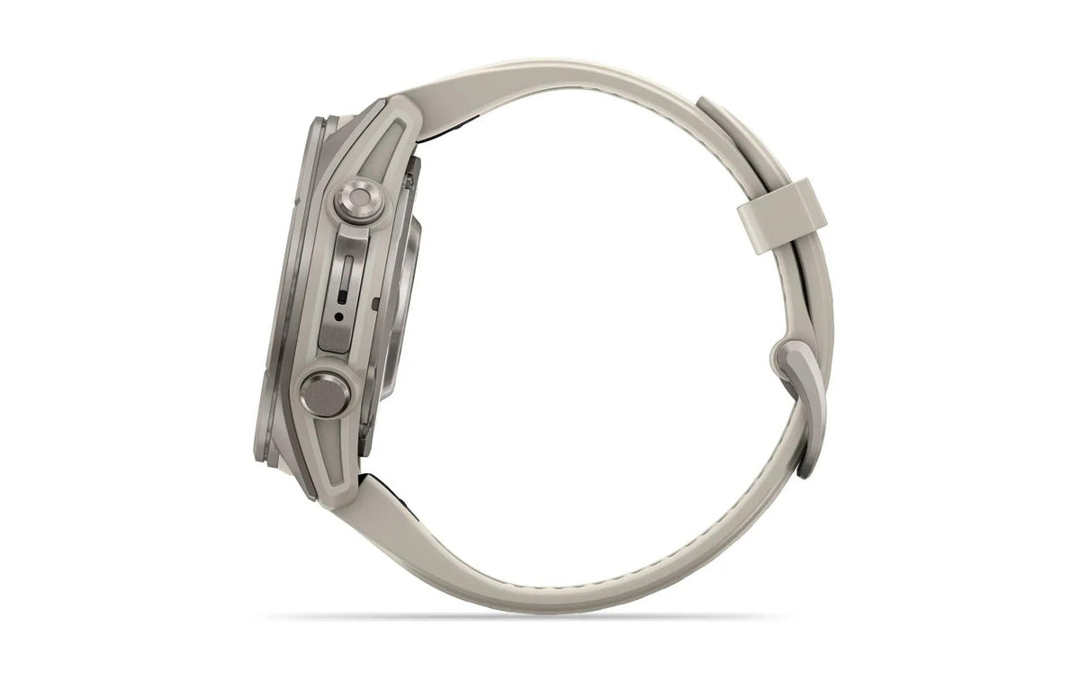 Garmin fēnix 9 43 mm GPS – Titan Grau, Sportarmband, Grau, 100 m, für iPhone