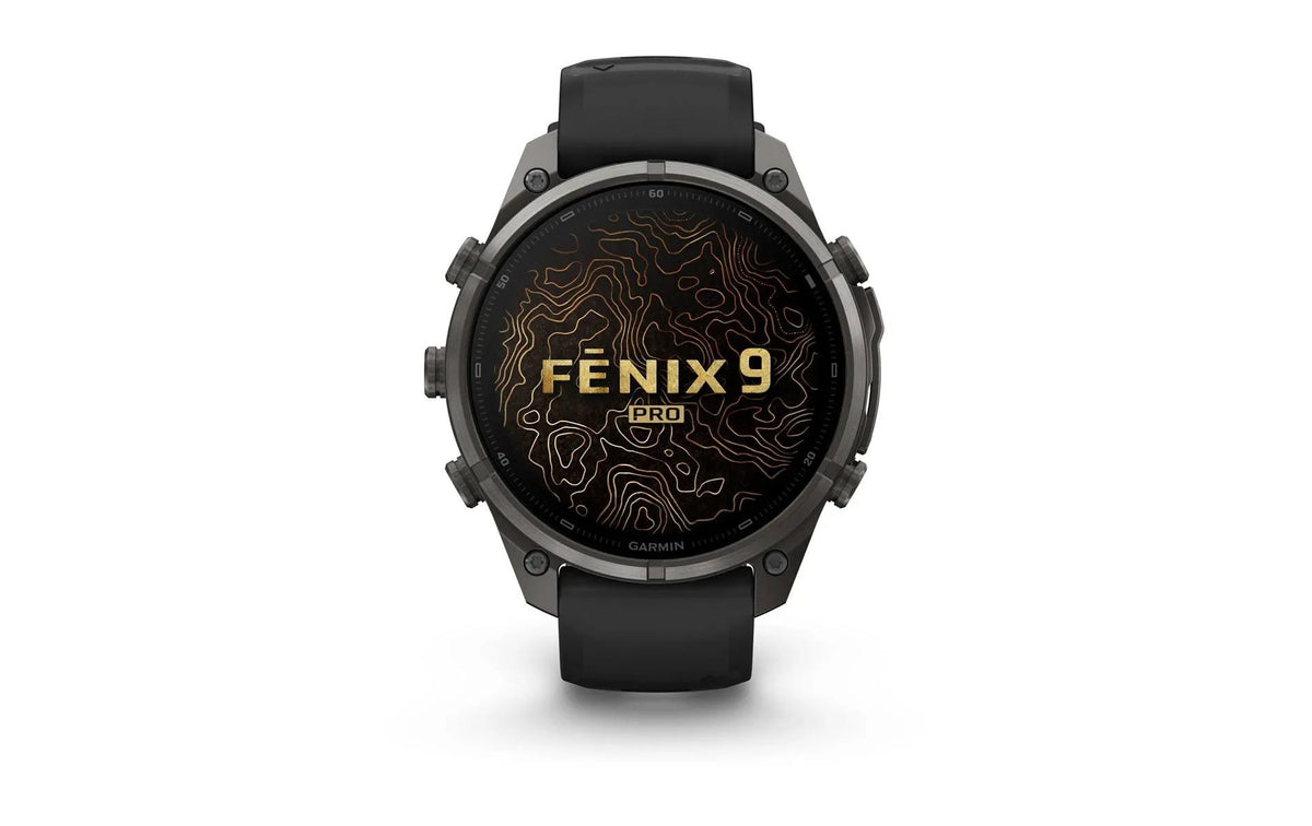Garmin Fenix 9 Pro 47 mm GPS + Cellular – Titan Schwarz, Silikon Schwarz, 100 m