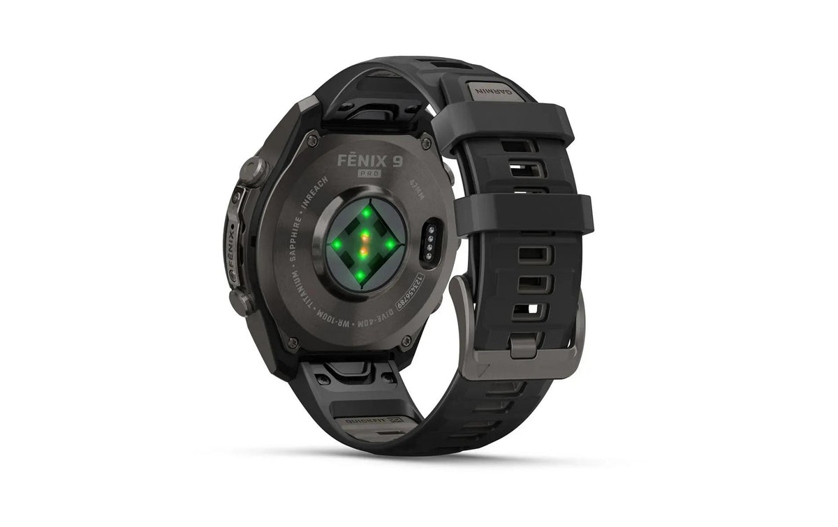 Garmin Fenix 9 Pro 47 mm GPS + Cellular – Titan Schwarz, Silikon Schwarz, 100 m