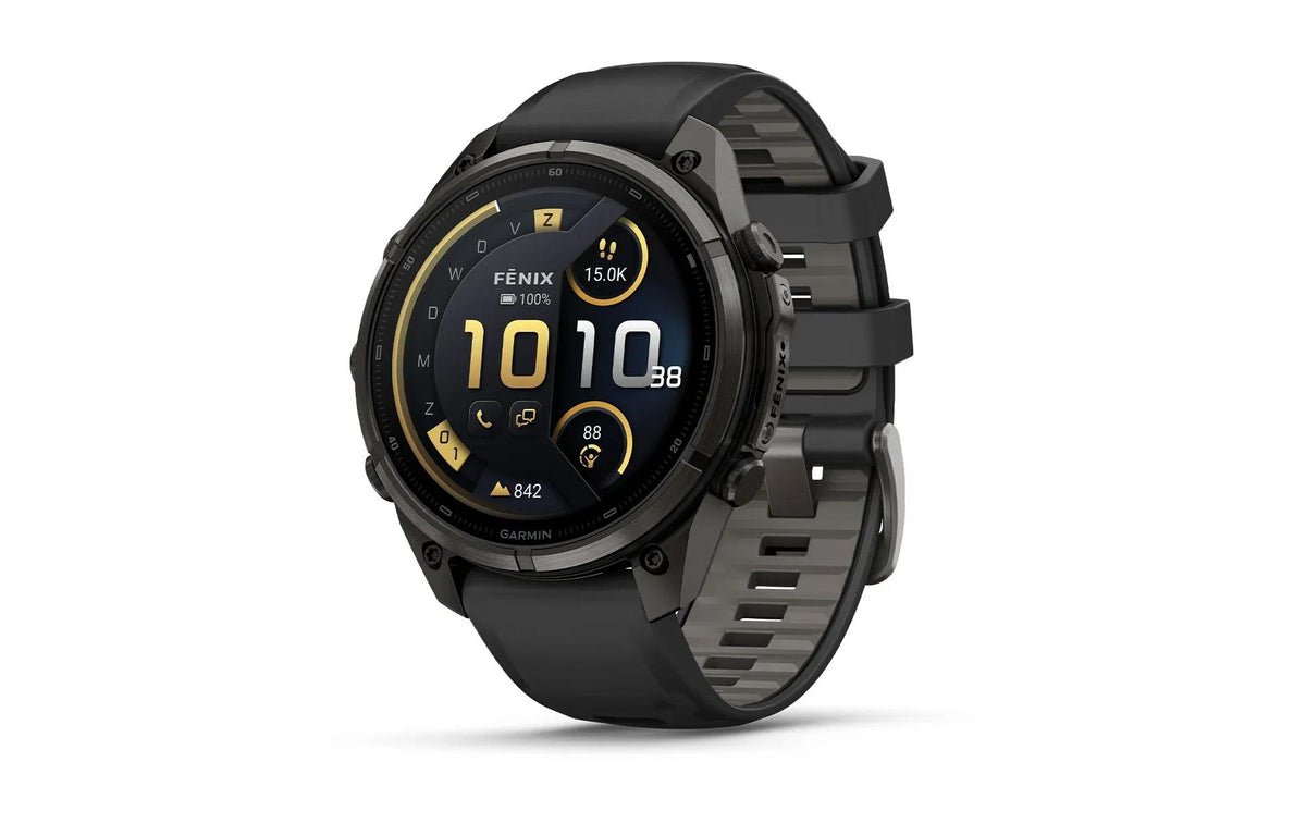 Garmin Fenix 9 Pro 47 mm GPS + Cellular – Titan Schwarz, Silikon Schwarz, 100 m