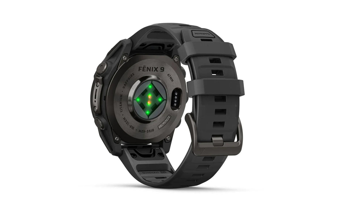 Garmin Fenix 9 47 mm GPS – Titan Carbongrau, Grau, 100 m, für Android, iOS