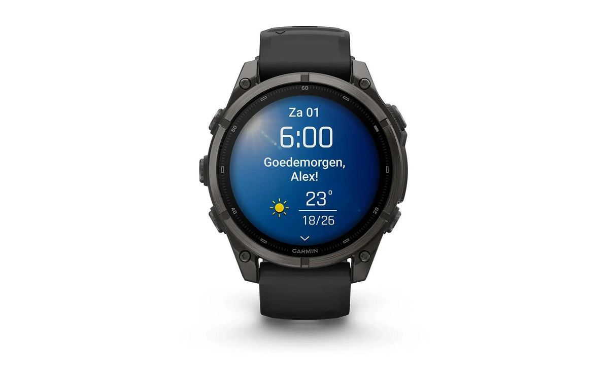 Garmin Fenix 9 47 mm GPS – Titan Carbongrau, Grau, 100 m, für Android, iOS