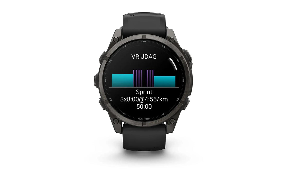 Garmin Fenix 9 47 mm GPS – Titan Carbongrau, Grau, 100 m, für Android, iOS