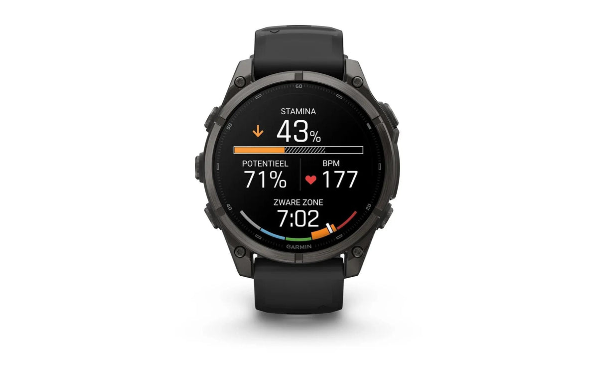 Garmin Fenix 9 47 mm GPS – Titan Carbongrau, Grau, 100 m, für Android, iOS