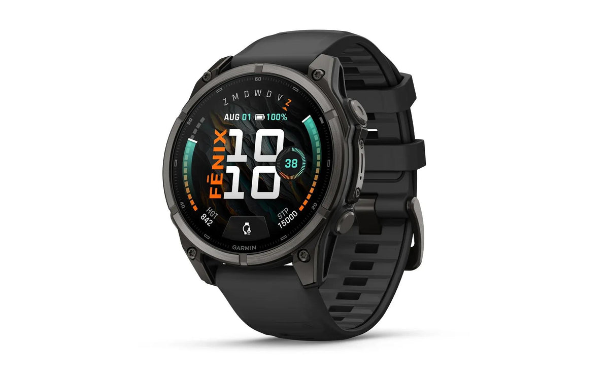 Garmin Fenix 9 47 mm GPS – Titan Carbongrau, Grau, 100 m, für Android, iOS