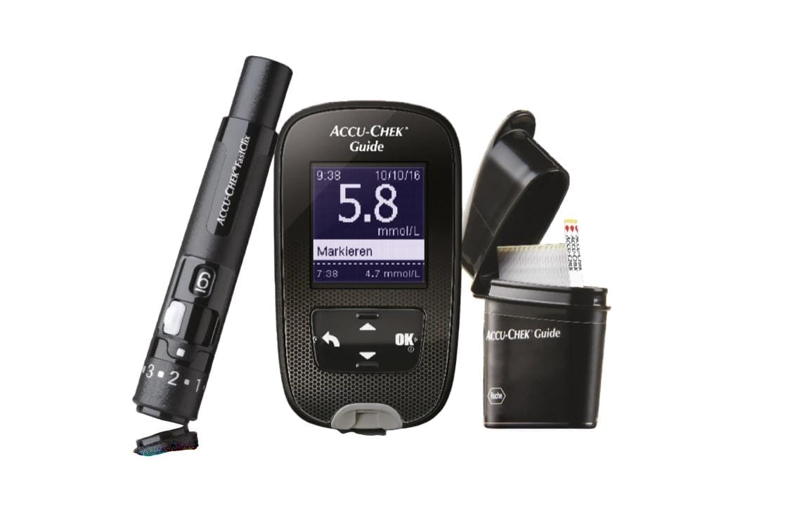 Accu-check Accu-Chek Blutzuckermessgerät Guide – mmol/l, Messdauer 4 s, Blutvolumen 0,6 µl