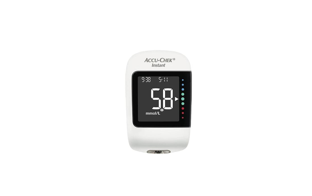 Accu-check Accu-Chek Blutzuckermessgerät Instant Set – 4 s, 0,6 µl – inkl. 10 Stk Teststreifen