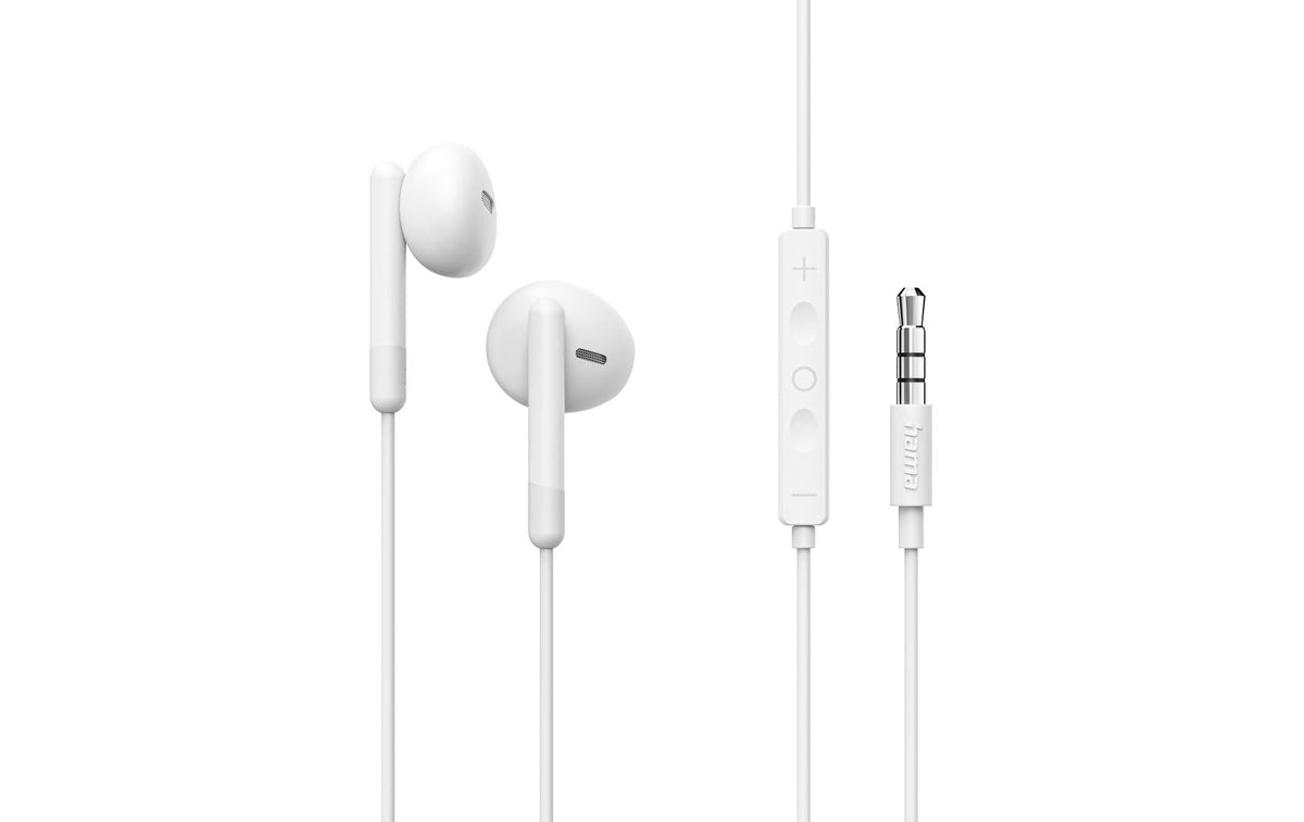 Hama Noble In-Ear Headset – Stereo, Kabel, 3,5 mm Klinke, Weiss