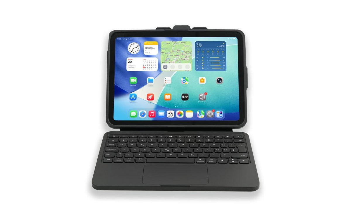 Lmp Tastatur-Case für Apple iPad 10,9" (10.–11. Gen.) – Kabelgebunden, mit Touchpad, USB-C-Anschluss – Schwarz