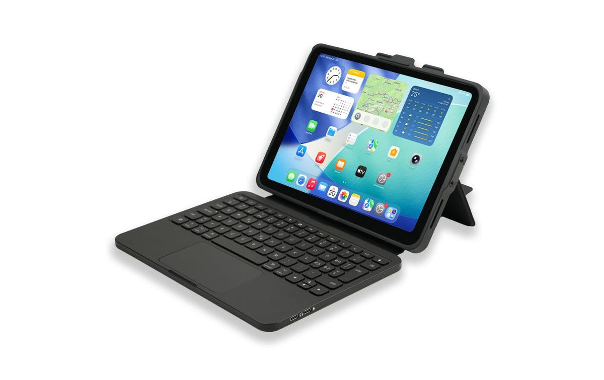 Lmp Tastatur-Case für Apple iPad 10,9" (10.–11. Gen.) – Kabelgebunden, mit Touchpad, USB-C-Anschluss – Schwarz