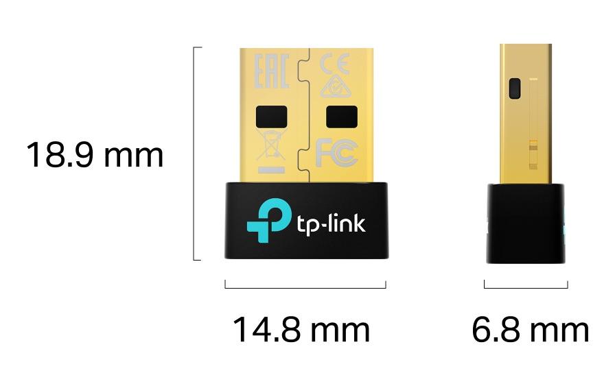 TP-Link UB600 USB-Bluetooth-Adapter – Bluetooth 6.0, USB-A, Plug & Play, für Windows 7/8.1/10/11 – Schwarz