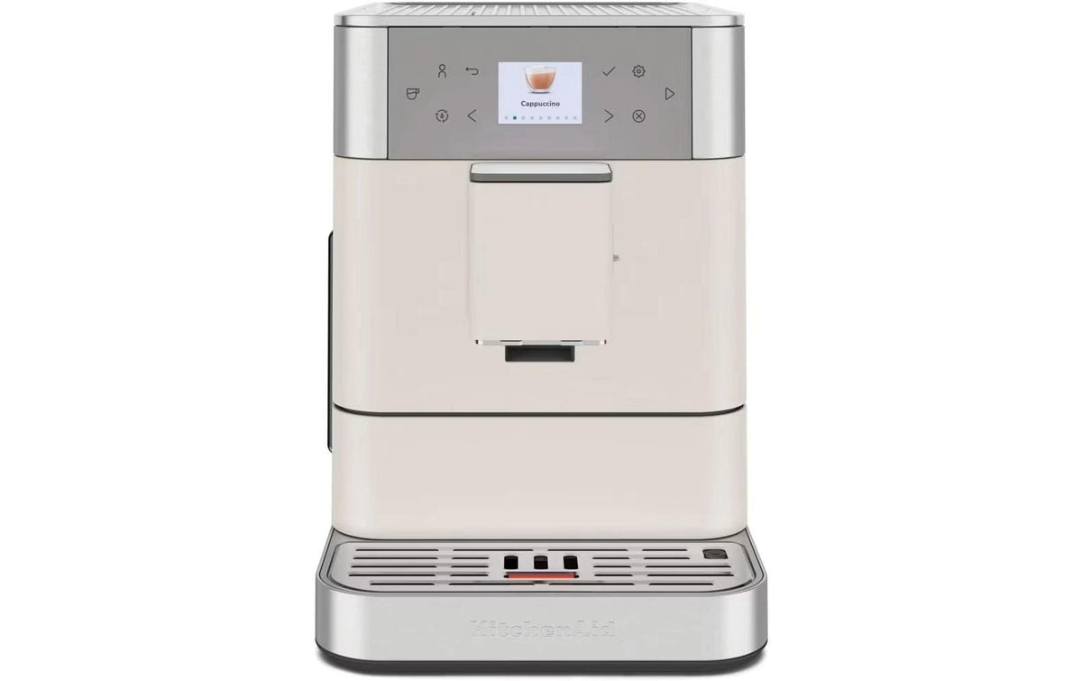 KitchenAid KF6 Kaffeevollautomat – 2,2 l, 250 g Bohnenbehälter, Milchaufschäumer, Porzellanweiss
