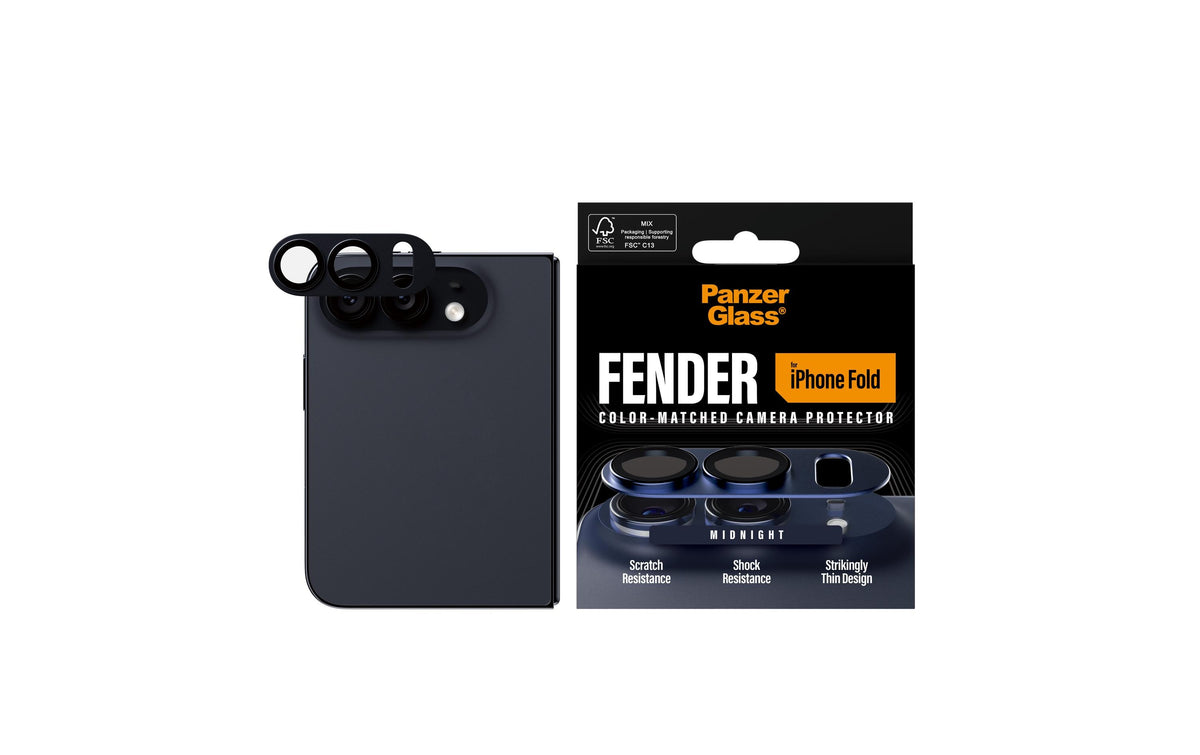 PanzerGlass Kameralinsenschutz – für iPhone Duo – Dunkelblau, Aluminium