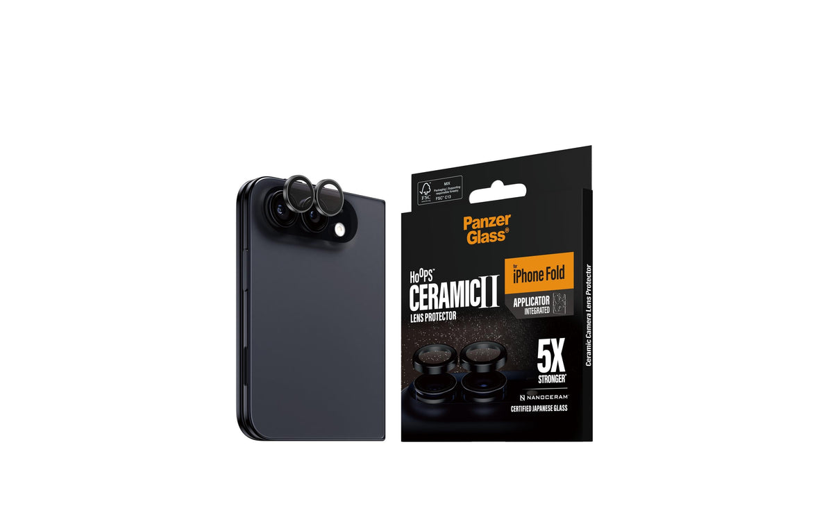 Panzerglass Keramik-Hoops – Spezialzubehör – Keramik, für iPhone 18 Fold – Schwarz