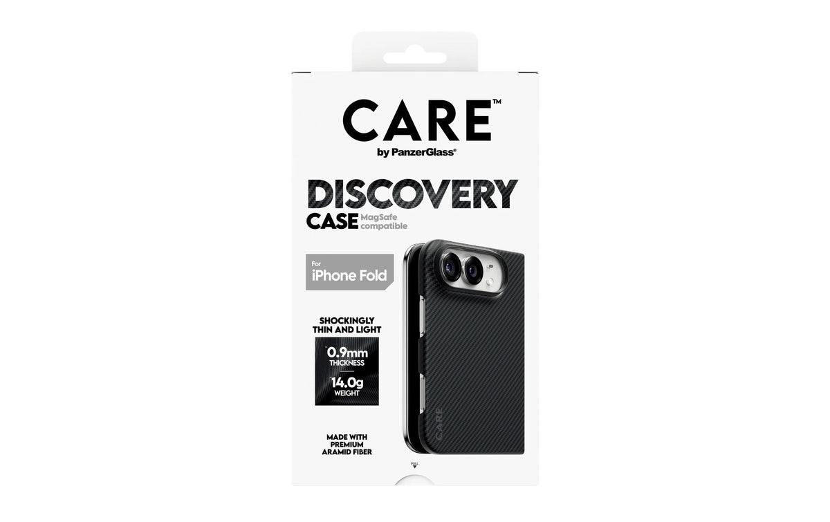 PanzerGlass Discovery Case SL1M Backcover – für Apple iPhone (Duo), MagSafe, Aramid, Schwarz/Grau