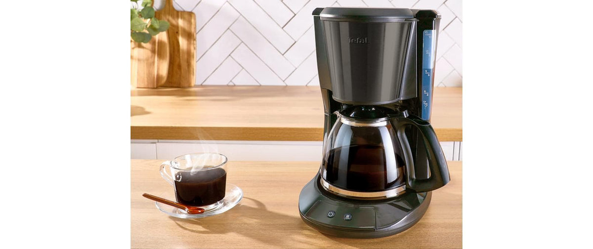 Tefal Subito Filterkaffeemaschine – 10 Tassen, 1,25 l, Permanentfilter, Schwarz
