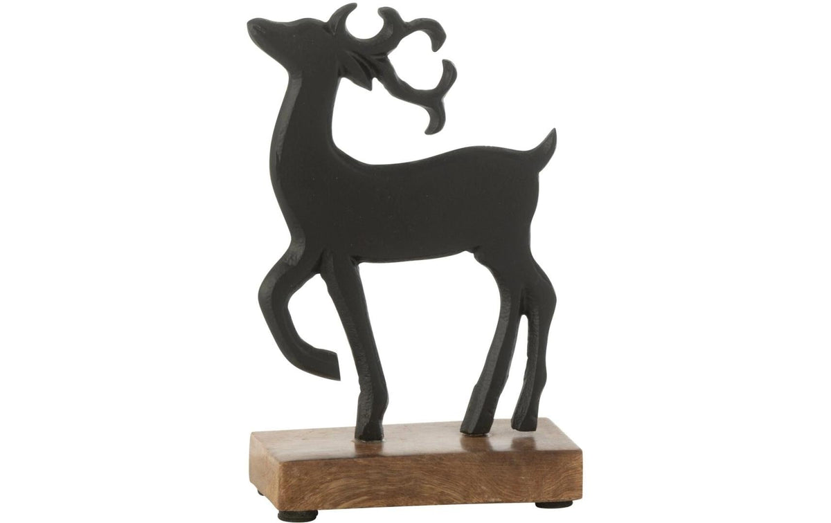 Jolipa Aufsteller – 5 × 10,5 × 16,5 cm – Holz & Metall, Schwarz
