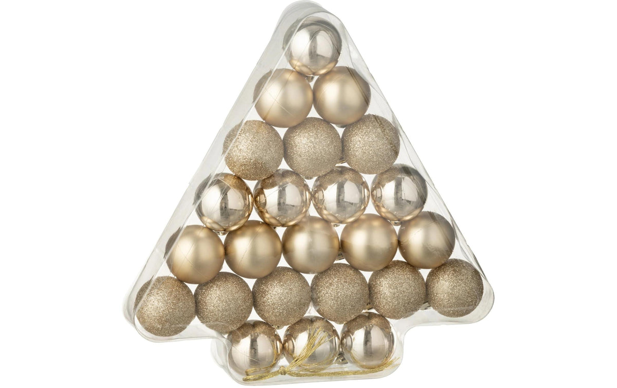 Jolipa Weihnachtskugel – Ø 4 cm – Kunststoff, mehrfarbig