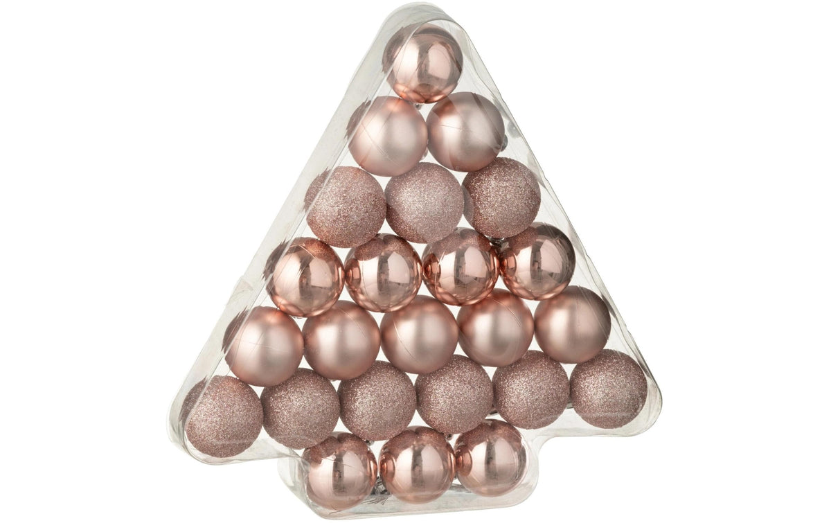 Jolipa Weihnachtskugel – Ø 4 cm – Kunststoff, Rosa