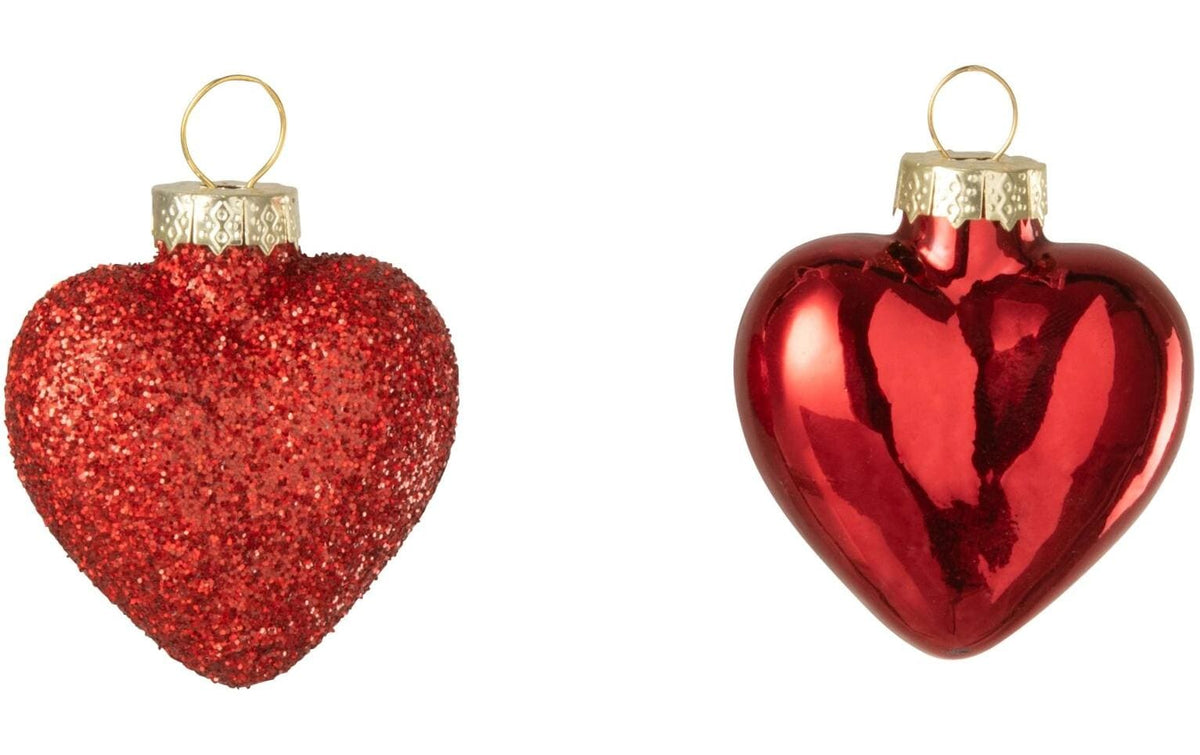 Jolipa Weihnachtsschmuck – 4 × 4 × 4 cm – Glas, Rot