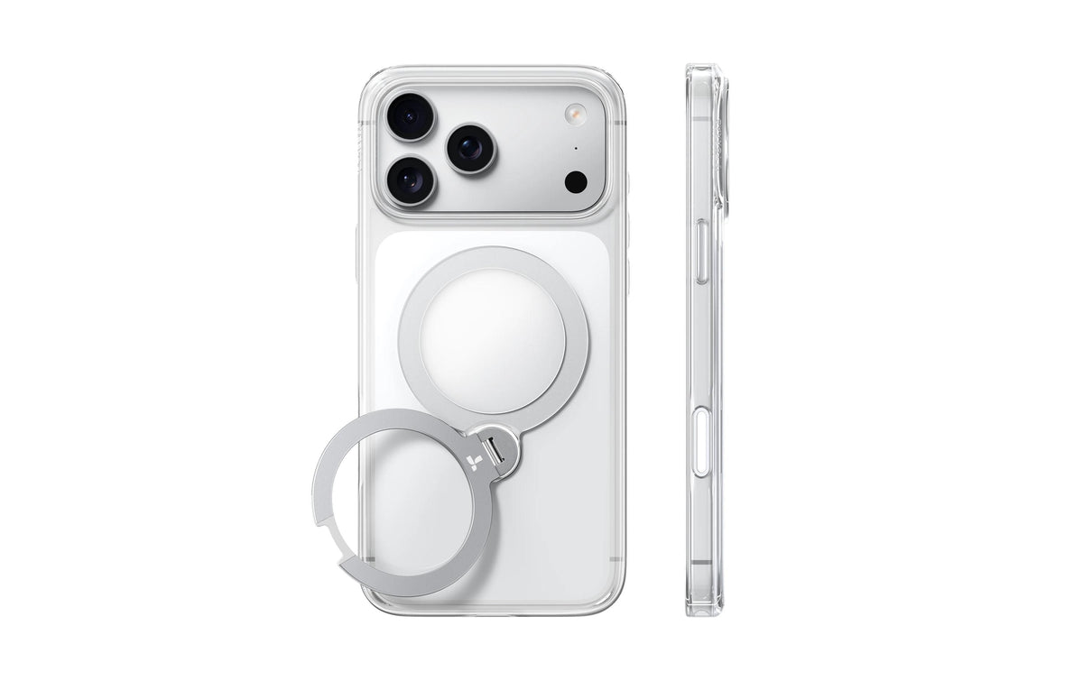 Torras Ostand Q3 Spin Backcover – für Apple iPhone 18 Pro Max/17 Pro Max, Kunststoff, Transparent