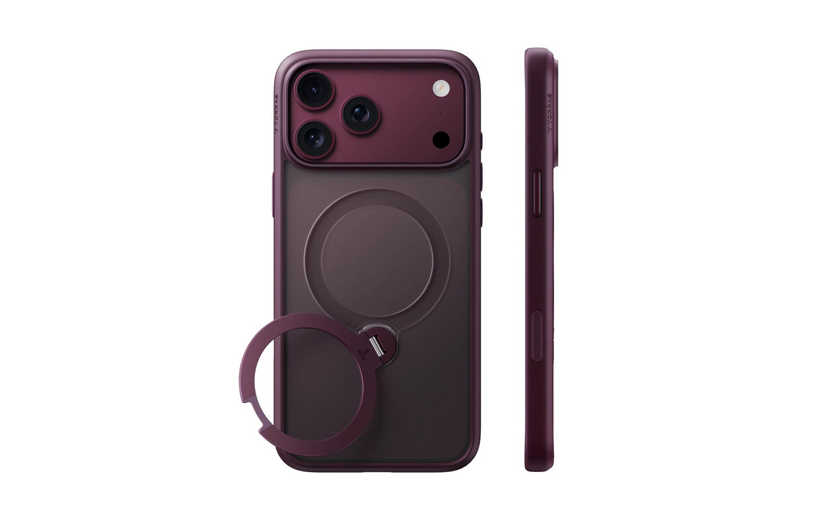 Torras Ostand Q3 Spin – Backcover – für Apple iPhone 18 Pro Max, Alu+PC+TPU, Purpur