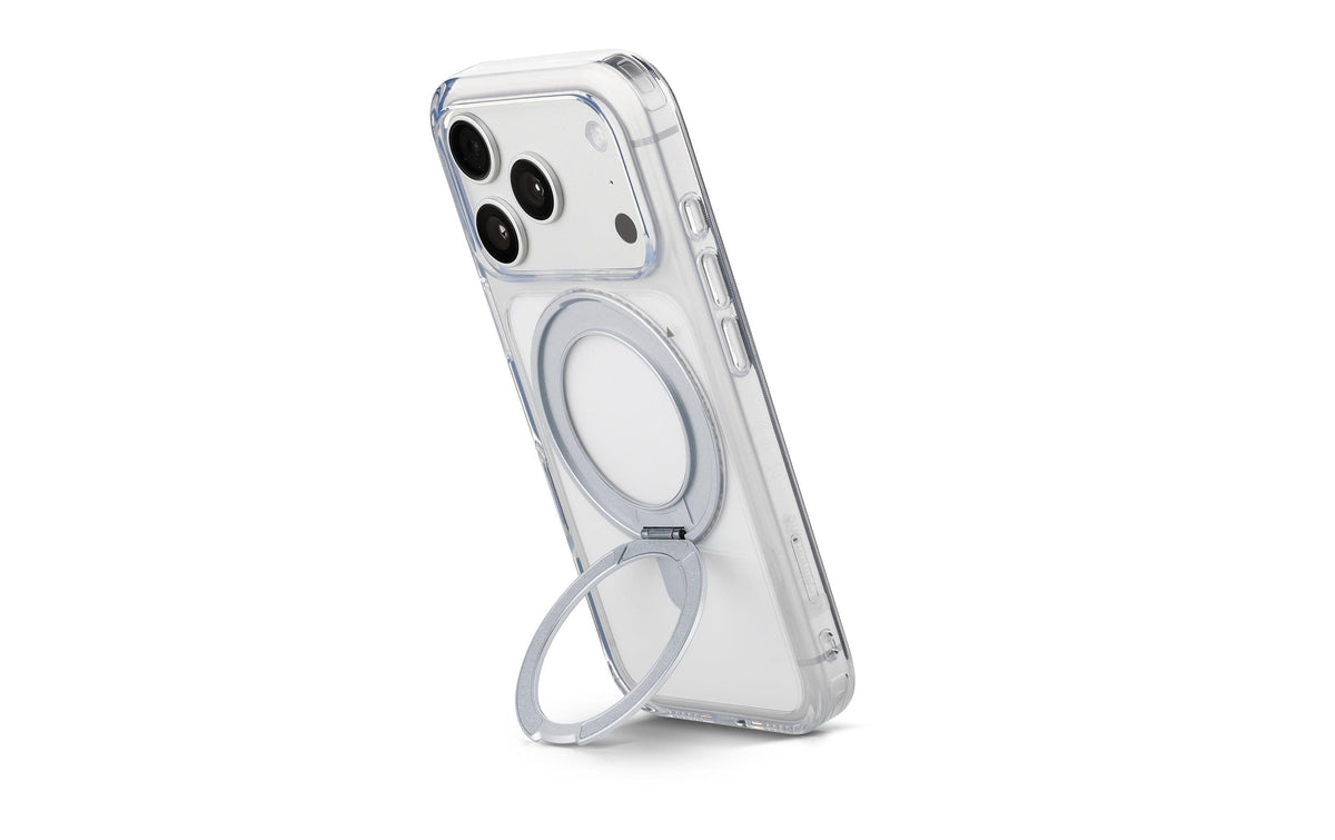 Cellularline Spin Mag Backcover – für Apple iPhone 18 Pro Max, MagSafe, mit Ständer, Kunststoff, Transparent