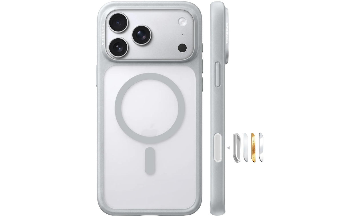 Torras Guardian-Mag Backcover – für Apple iPhone 17/18 Pro Max, MagSafe, Kunststoff, Transparent