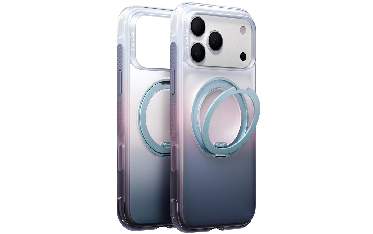 Torras O3 Air Gradient Rückcover – für Apple iPhone 18 Pro Max, Kunststoff, Orange/Purpur