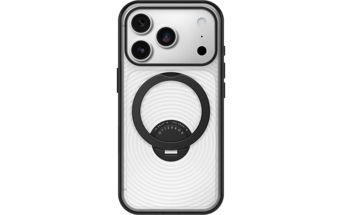 OtterBox Symmetry Backcover – für Smartphones, mit Ständer, Transparent/Schwarz