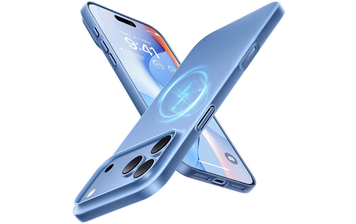 Torras OriginFit-Mag Backcover – für Apple iPhone 18 Pro Max, MagSafe, Kunststoff, Blau